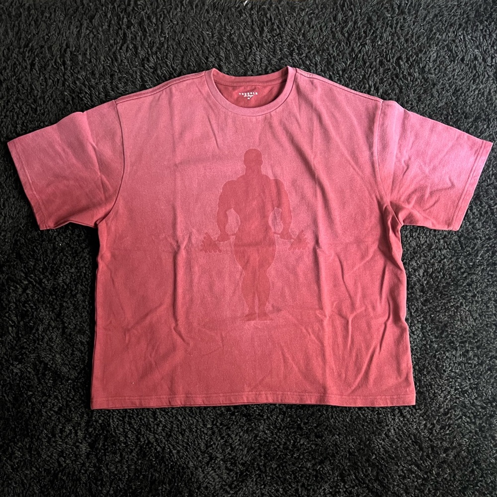 YoungLA x Golds Gym Men's Crewneck T-Shirt in Dusty Rose Vintage Wash! 🔥🔥🔥